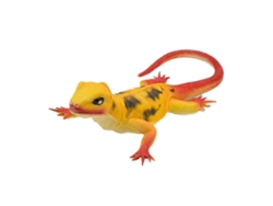 Lagarto de juguete realista con chirriador al presionarlo, ideal para jugar y relajarse, color amarillo.