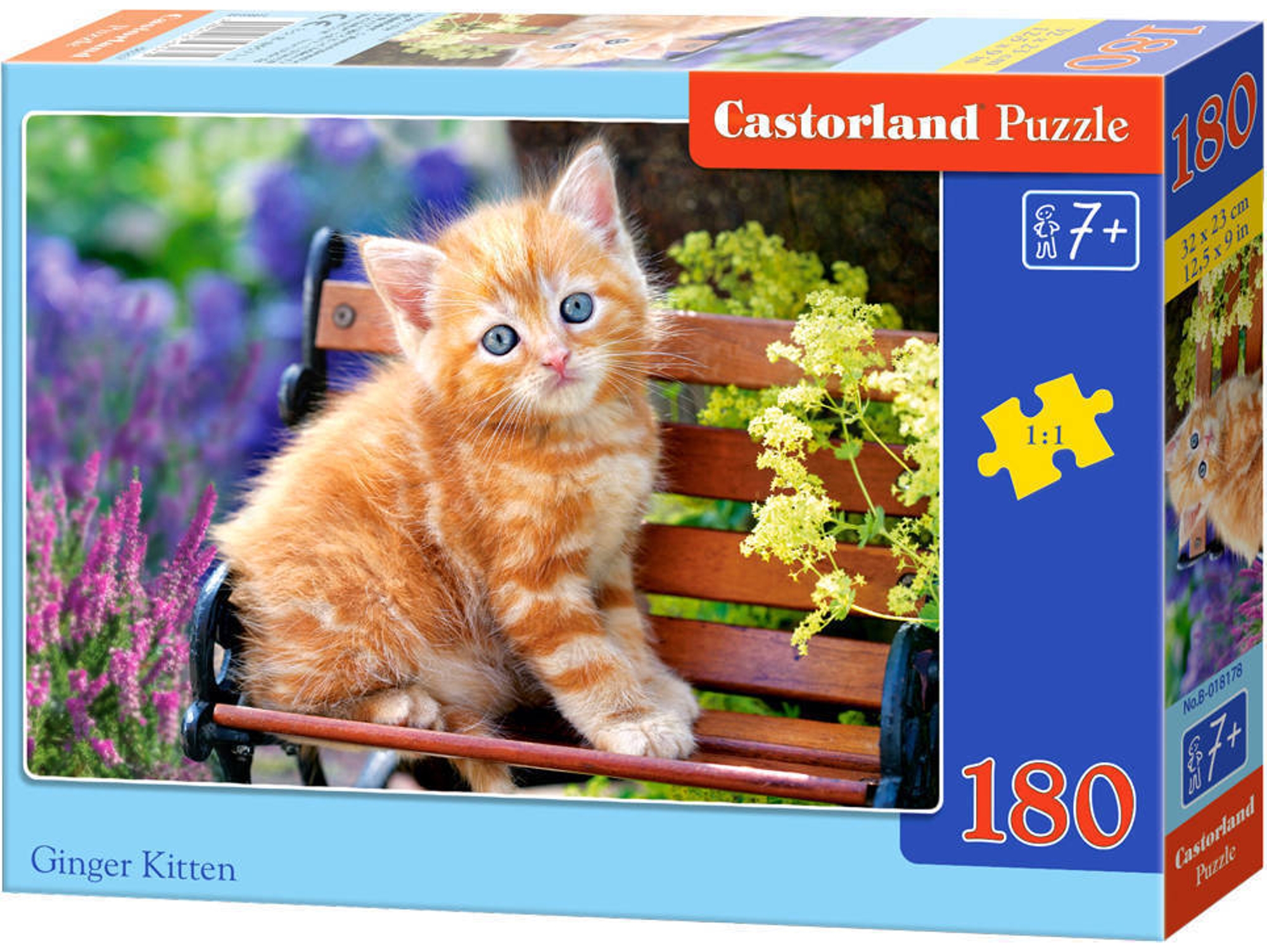 Puzzle CASTORLAND Ginger Kitten (180 Piezas)