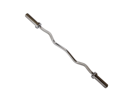 Barra de Mancuernas FITNESS TECH en Z (Acero - 120 cm x 50 mm - Gris)