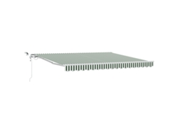 Toldo retráctil automático Vidaxl con LED verde y blanco, poliéster verde (400 x 300 cm)