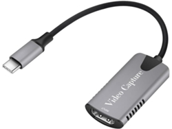 1 Tarjeta De Captura De Vídeo Plateada 4k1080p 60hz Compatible Con Usb Tipo C