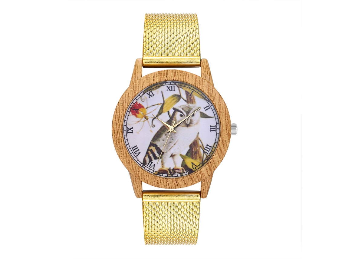 Reloj De Pulsera Ocio Moda Quartz Analógico Hombre Mujer Oro Zhoulianfa