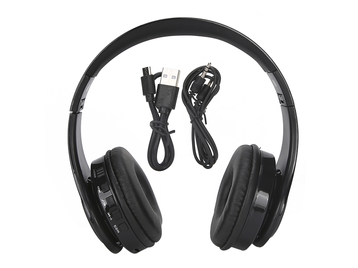 Auriculares Inalámbricos Bluetooth 5.0 Supraaurales Con Micrófono Para Juegos Y Llamadas Manos Libres - Negro