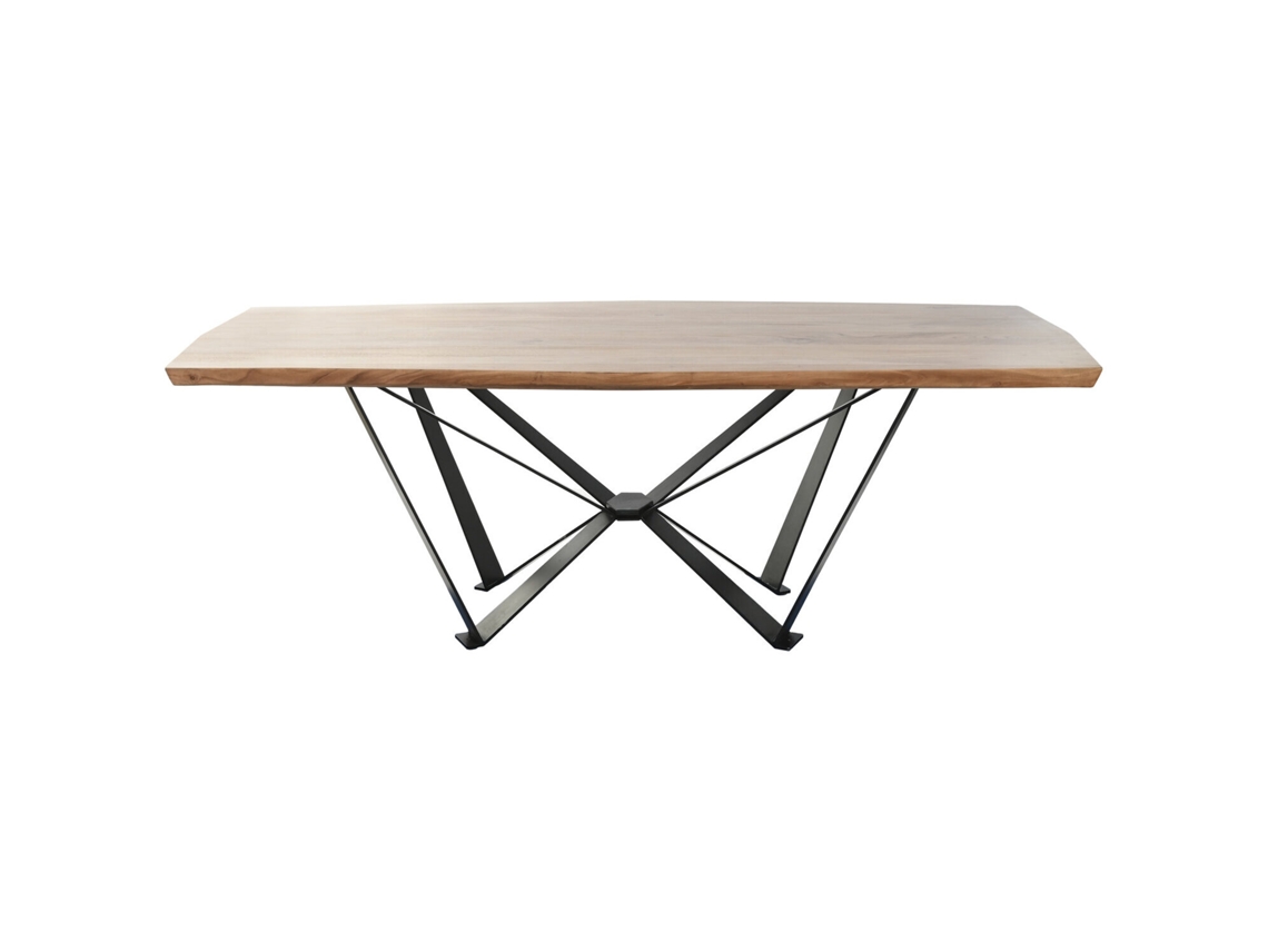 Mesa Comedor Acacia Metal 220x100x76cm