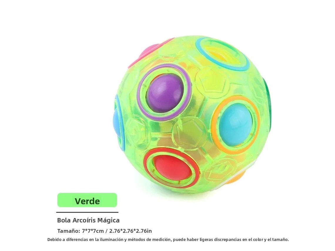 Juguete antiestrés con forma de pelota de rompecabezas arcoíris, divertido juego de combinación de colores para aliviar el estrés, regalo Mdug (verde)