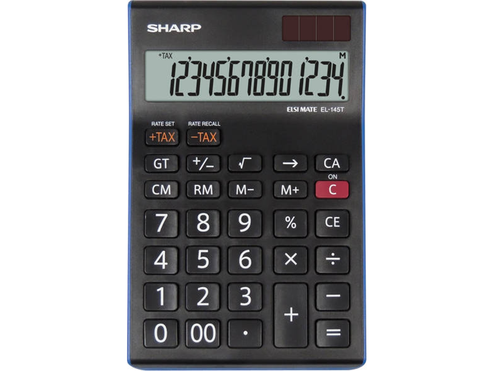 Calculadora Básica SHARP EL-145T Negro (14 dígitos)
