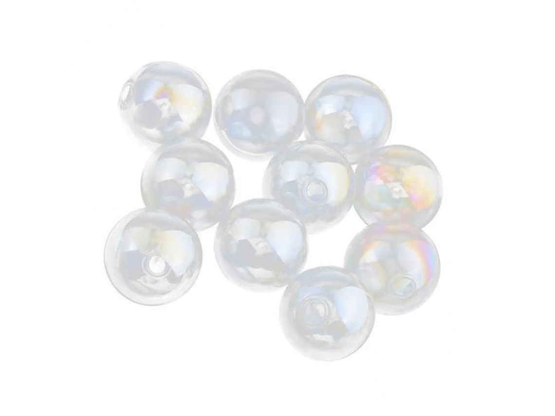 Juego de 6 x 10 mini globos de cristal transparente arcoíris para colgantes de botellas, 25 mm