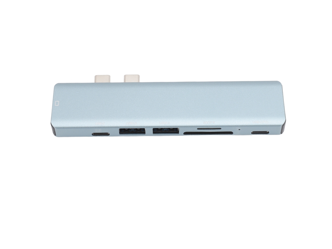 Estación De Acoplamiento Multifuncional (salida 4k 30hz, Carga Pd 87w) 7-en-2 Dual Type-c A Hdmi+pd+usb