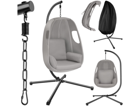 Silla colgante Anika con soporte y cojín 160kg TECTAKE