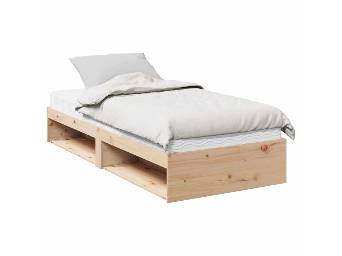 Maison Exclusive - Sofá Cama Con Colchón Madera Maciza De Pino 90x190 Cm