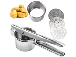 Prensa De Papa Spaetzle De Acero Inoxidable Con 3 Discos Intercambiables Para Espagueti Helado Y Jugo De Frutas