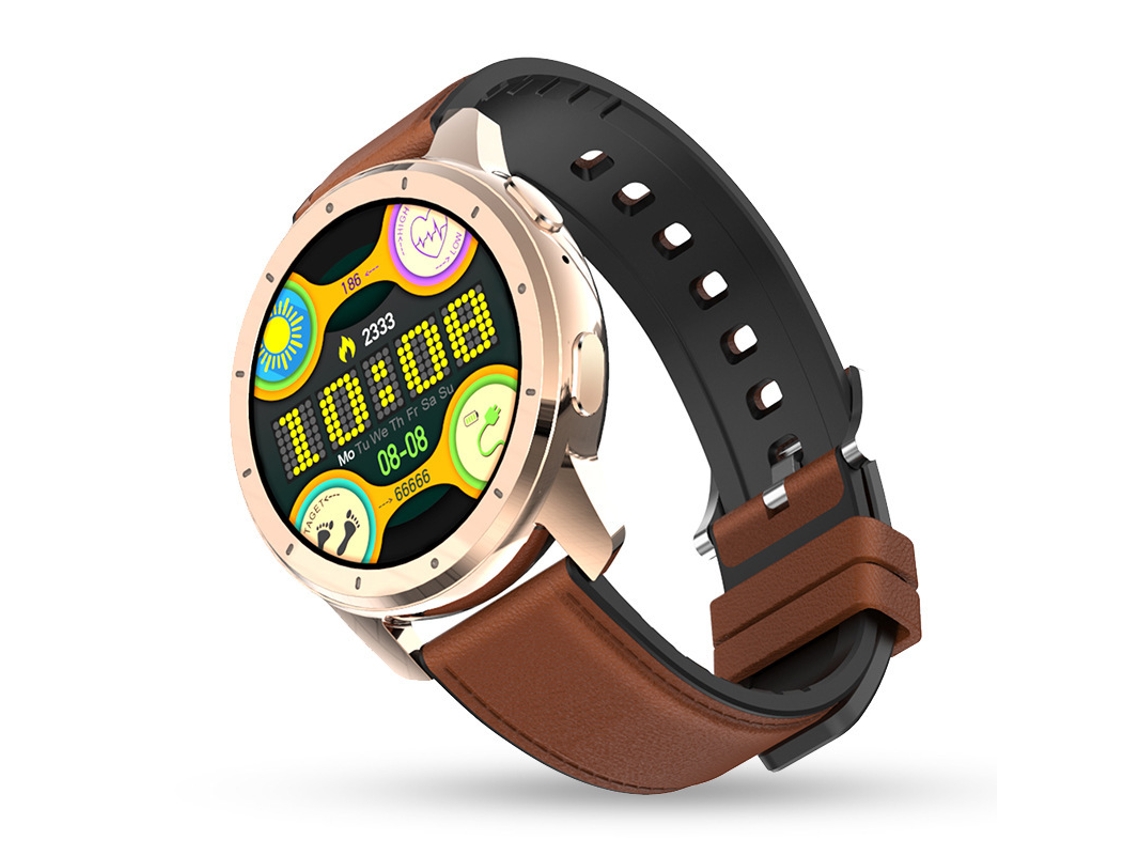Smartwatch YIZHOOD TE766 con monitorización del ritmo cardíaco durante el sueño saludable Oro