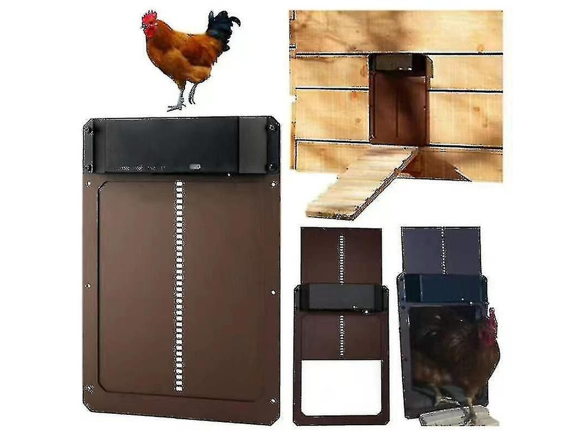 Puerta Automática Para Gallinero Con Sensor De Luz Alg -