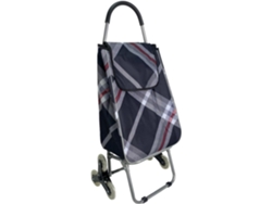 Carro de la Compra con 6 Ruedas para Subir Escaleras, Carrito del Mercado Plegable, Bolsa Impermeable de 42L litros (Negro) COSHANO