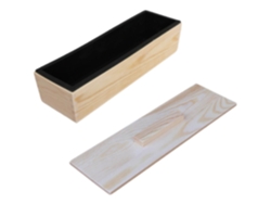 Molde rectangular de silicona con forma de caja negra slowmoose