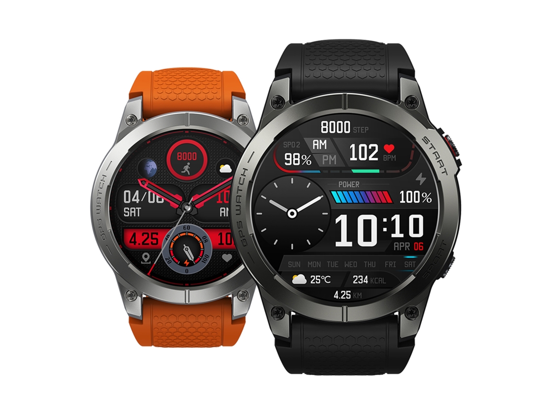 Zeblaze Stratos 3 - Reloj Deportivo Inteligente Con Pantalla Táctil Amoled De 1,43 Pulgadas, Resistente Al Agua Ip68, Bluetooth, Llamadas, Monitor De