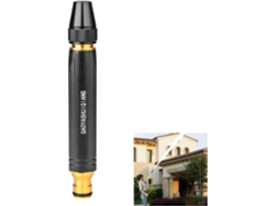 Boquilla Manguera Giratoria Ajustable Resistencia Chorro Jardín Presión Rociador Metal Refuerzo Multipatrón Negro Dorado