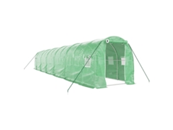 Maison Exclusive - Invernadero Con Estructura De Acero Verde 24 M² 12x2x2 M