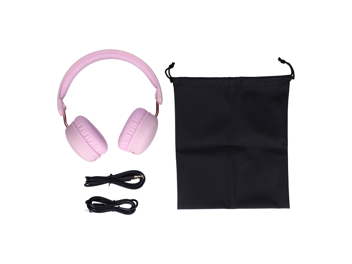 Fones De Ouvido Bluetooth Over Ear Com Cancelamento De Ruído Deep Bass Plegáveis Para Laptop Pc Rosa Z200