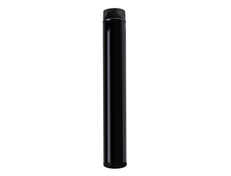 Wolfpack tubo de estufa acero vitrificado negro ø 150 mm. ideal estufas de leña, chimenea, alta resistencia, color negro