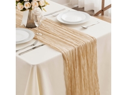 KOFIHETY Mantel Rústico 90x300 cm para Decoración de Baby Shower, Boda, Compromiso y Fiestas Boho