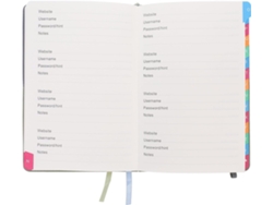 Libreta De Contraseñas Para Organizar Direcciones De Internet, Tamaño A5 Con Pestañas Alfabéticas, Diseño Elegante.