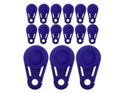 Paquete De 20 Clips Impermeables Para Lona, Botón A Presión Azul, Cierres Móviles.