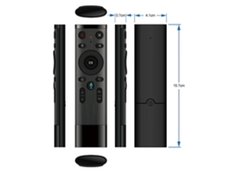 Mando A Distancia Inalámbrico 2.4g Con Función De Ratón Aéreo Y Entrada De Voz Para Smart Tv, Android Tv Box Y Pc - Negro