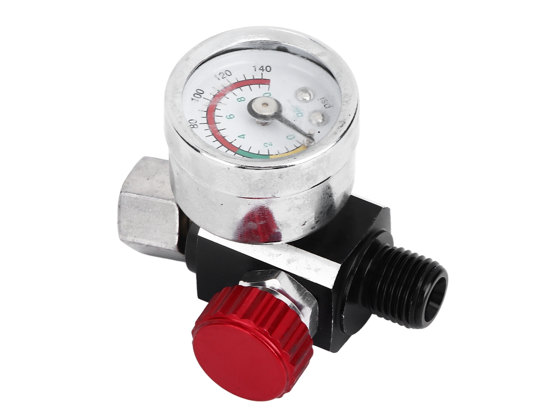 Regulador De Presión De Aire G1/4 140psi Para Ajuste De Válvula De Pintura En Aerosol Con Aerógrafo