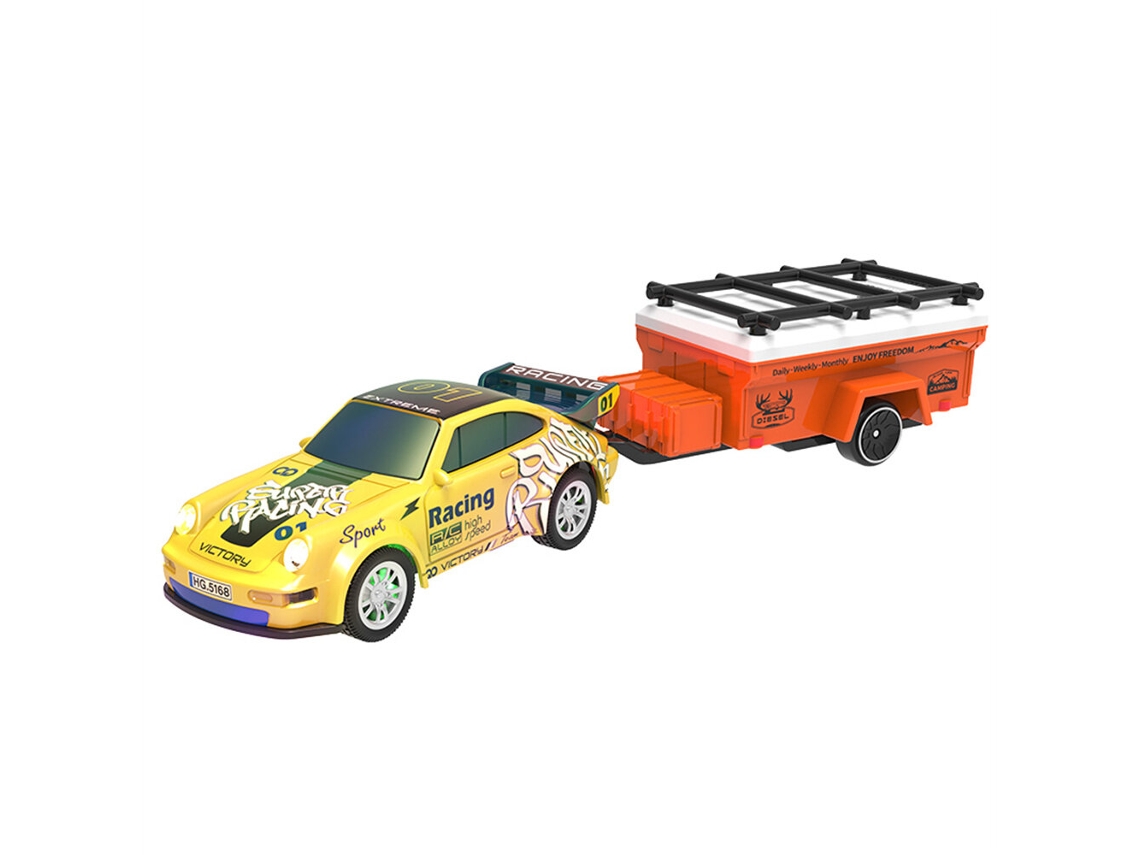Gris con remolque Transped HG4 427 RTR 1/64 2.4G RWD Drift RC Aleación Metal LED Color App 3 Velocidades Juguete Colección de bolsillo Regalo Niños MDUG