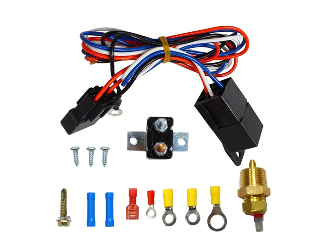 Kit De Cableado Para Ventilador Eléctrico De 12 V Y 40 A Con Sensor De Temperatura De 3/8 De Pulgada.