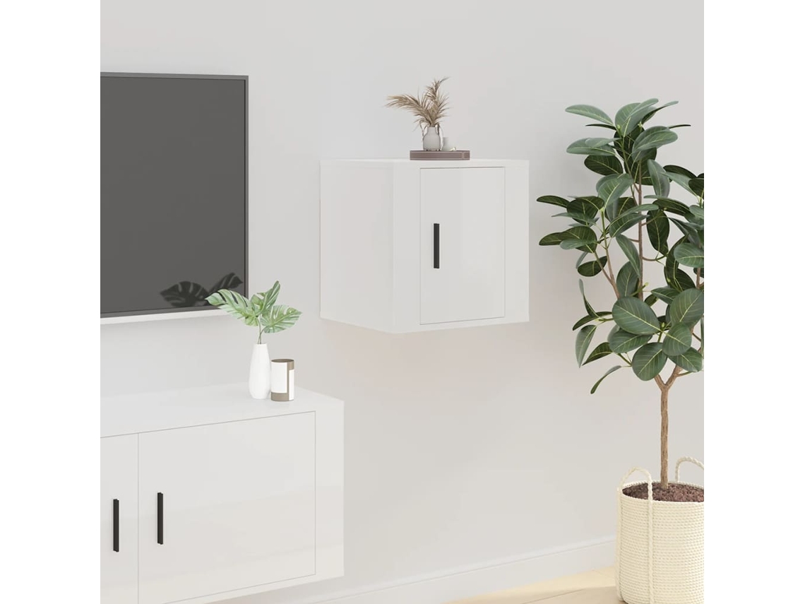 Mueble para TV | Mueble para TV | Mueble para TV de pared 40x34,5x40 cm Blanco brillante