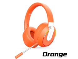 Auriculares inalámbricos Bluetooth con luz LED, cancelación de ruido pasiva HiFi y micrófono MDUG (naranja).