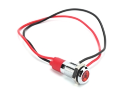Lámpara Indicadora Led Impermeable De 8 Mm, Luz Roja Con Cable/alambre
