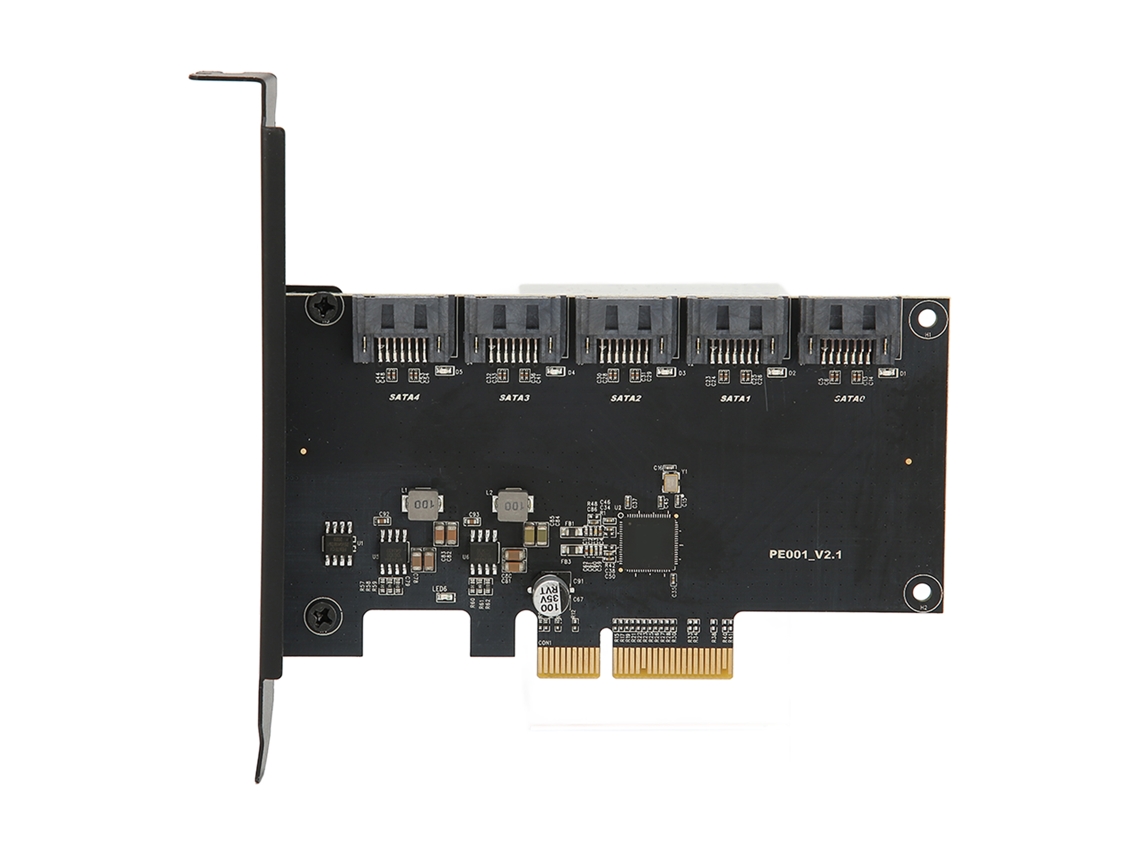 Tarjeta Adaptadora De Controlador Pcie De Puerto Múltiple Pcie 4x A 5 Puertos Sata3.0 6gbps