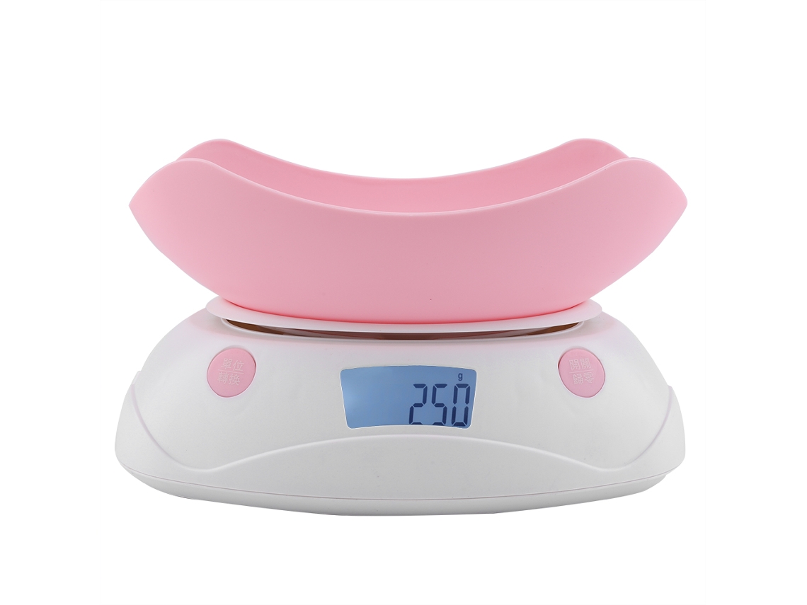 Báscula de cocina digital electrónica de precisión de 3 kg/1 g para horno y alimentos, color rosa