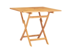 Mesa de jardín LOVELY HOME plegable de madera de teca maciza (85 x 85 x 76 cm)