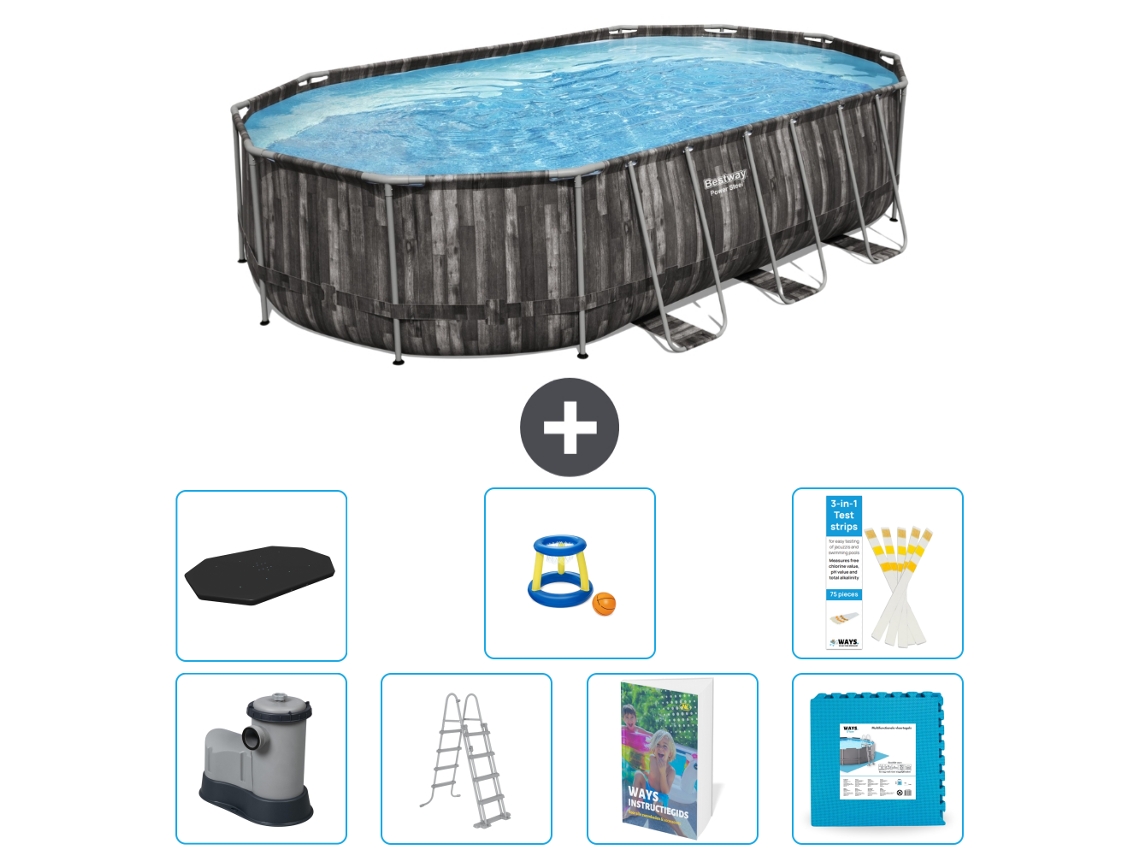 Bestway Piscina Bestway Power Steel Oval - 610x366x122 Cm - 8-peças S570