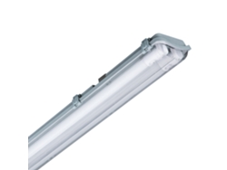 Pantalla impermeable de 150 cm IP65 con dos tubos LED de cristal de 22 W, 140 lm/w, 6000 K, blanco frío