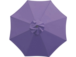 Tela de repuesto para sombrilla de exterior, 8 varillas, 3 metros, impermeable, protección UV, color morado (sin soporte)