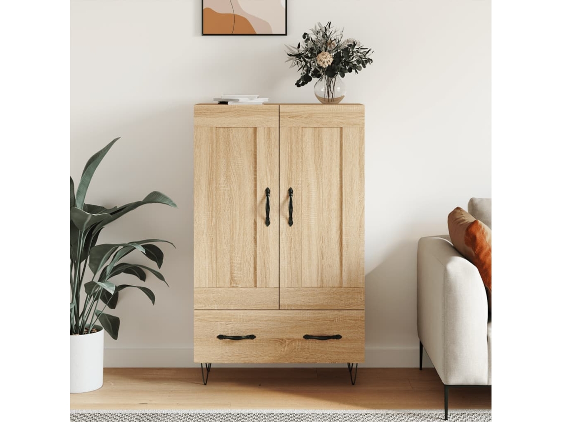 Lovely Home Armario Alto Derivados de Madera 69,5X31X115Cm Roble Sonoma