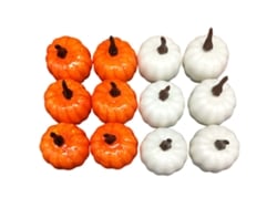 Decoraciones artificiales de calabaza para otoño, Navidad y Acción de Gracias - 12 piezas