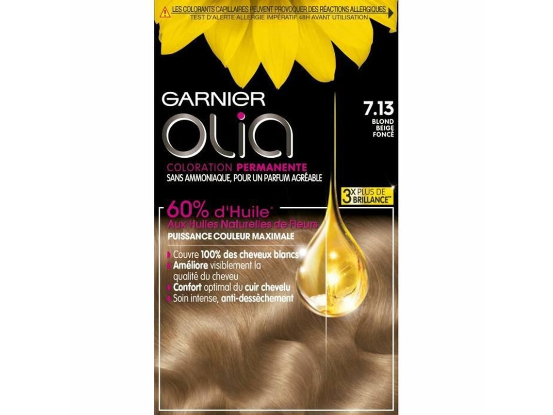 Tinte sin Amoniaco Garnier Olia Nº 7.13 Rubio Oscuro