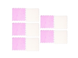 10 Alfombrillas Suaves Entrelazadas Para Suelo, De Espuma Antideslizante, Con Diseño De Ladrillo Mullido, Color Morado Y Blanco.