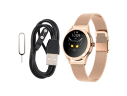 Pulsera De Reloj Inteligente (seguimiento De Fitness, Funciones Inteligentes) Kw10 Pulsera De Reloj Inteligente Para Mujer Reloj Inteligente De Pantalla Redonda (oro)