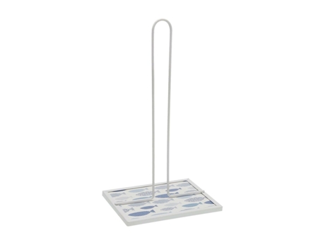 Portarrollo de Papel de Cocina VERSA Peces Metal Acero Madera MDF 16,5 x 31 x 13 cm