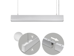 Barra Suspensa Linex B2 120Cm 1X40W Led 3200Lm 4000K 110 C.118Xl.6Xalt.Reg.Cm Alumínio FERRIMEX