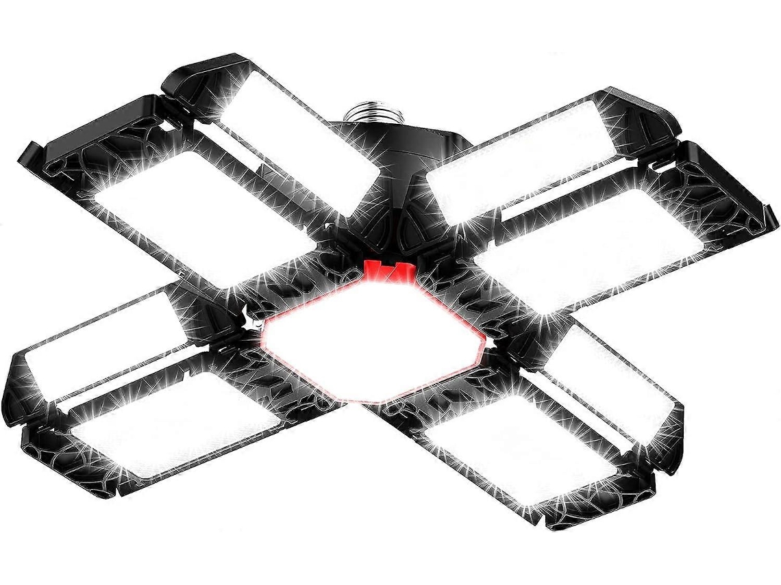 Omni-lámpara Led Taller 200w 6500k Con 12 Paneles Ajustables Techo Deformable Luz Baya E26/e27 Para Taller Garaje Almacén