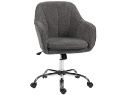 Cadeira De Escritório Ergonômica Com Altura Ajustável, Assento Giratório, Função De Balanço, Cinza