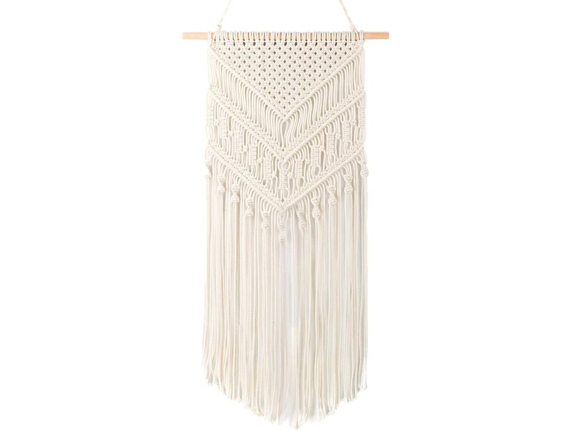 2026-colgante De Pared Macramé Boho - Arte Geométrico Decorativo De Hogar Bohemio Para Apartamento Y Dormitorio 16"w X 33"l